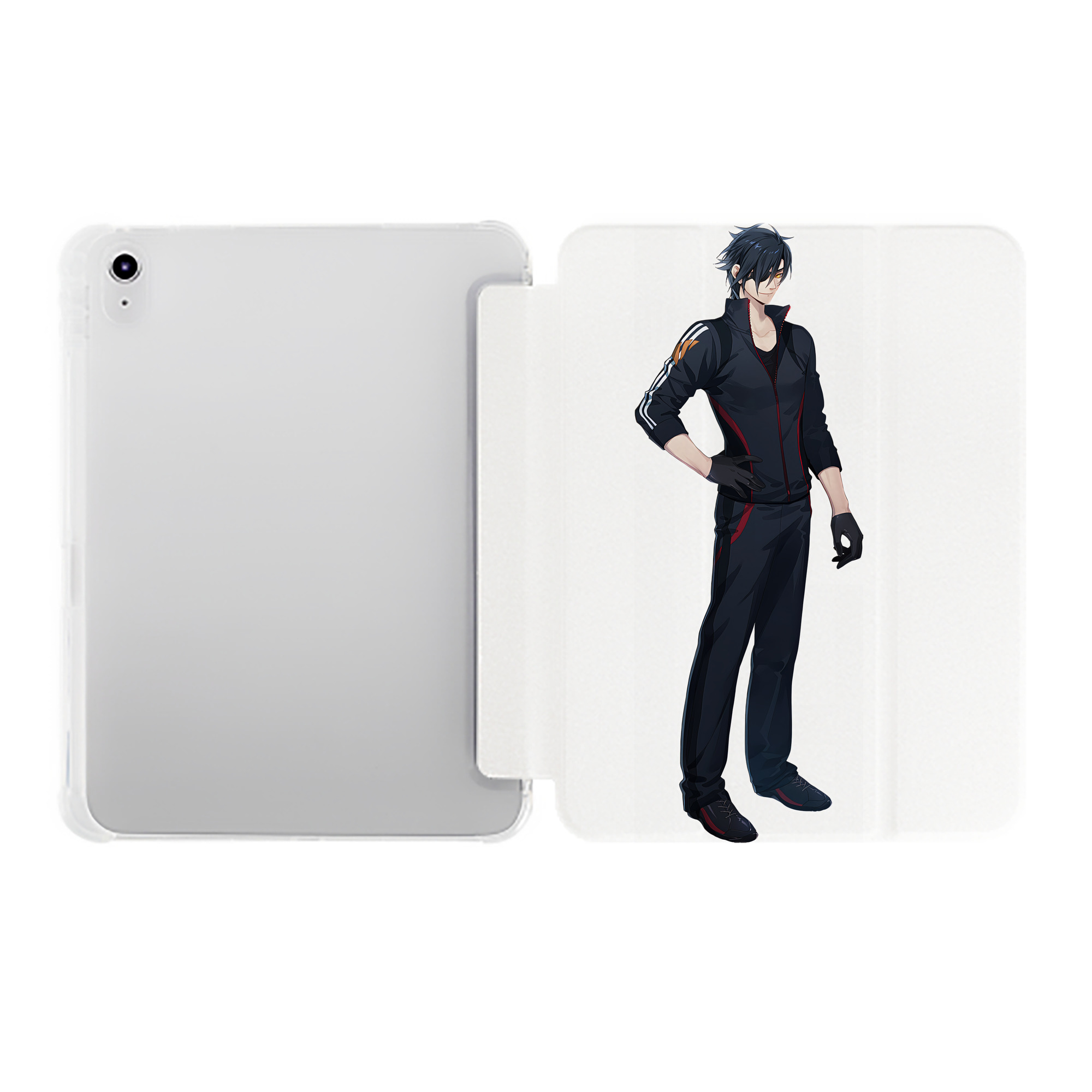 （画像用） 刀剣乱舞 Touken Ranbu IPad ケース ペン収納付き 三つ折りスタンド PUレザー×シリコン 対応機種9.5/10.5/10.9インチ